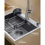 Drija Fregador empotrable de 61cm acabado en acero BOLONIA61